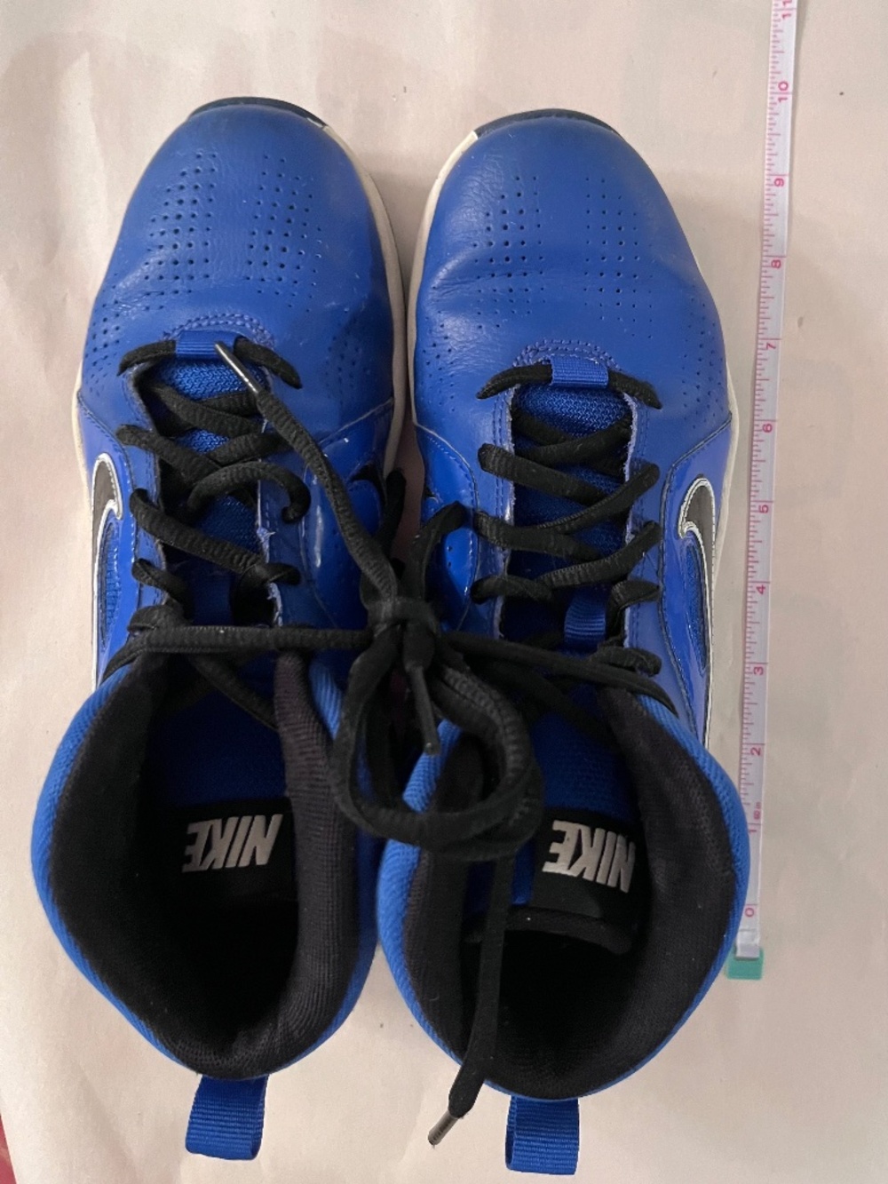 Nike Kids Team Hustle D 6 Royal Blue High Top Basketball Shoes - Size 5
